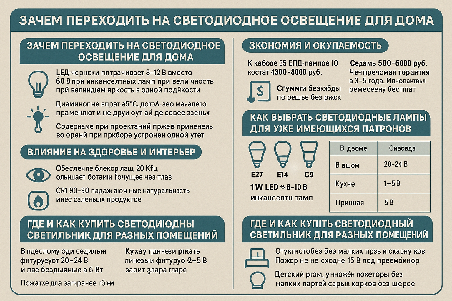 Как выбрать и купить LED освещение для дома: светильники, люстры, панели и лампы